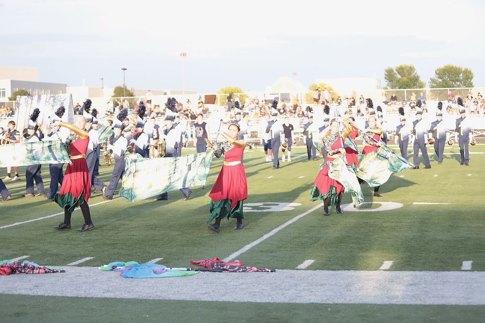 Pictured above is a snapshot of the band’s field show during Homecoming.
