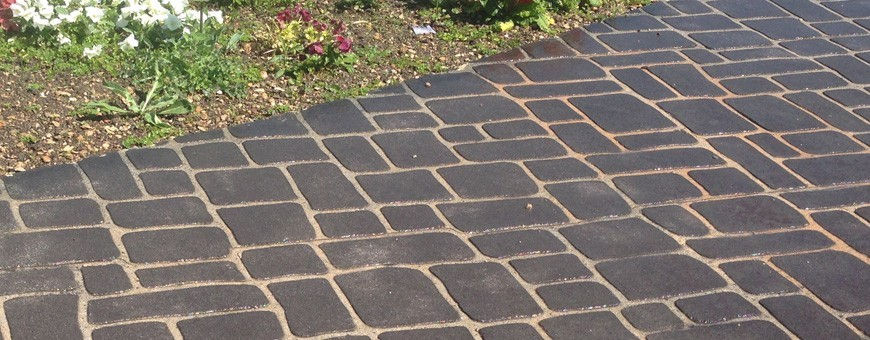 Béton matricé ou imprimé
