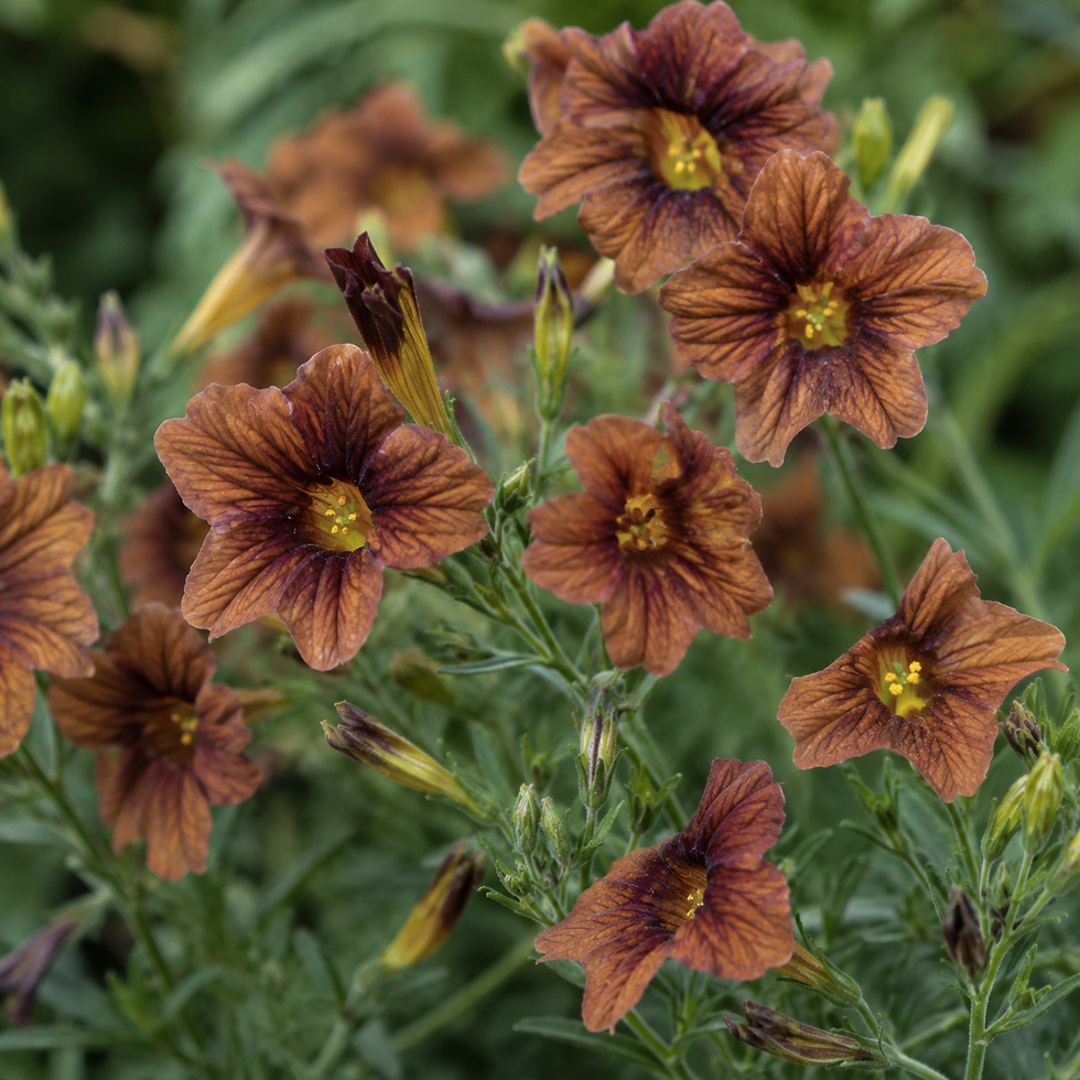 Salpiglossis  Cafe Au lait flowers