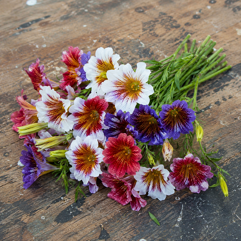 Sapiglossis Tora Staring eyes  bunch of stems