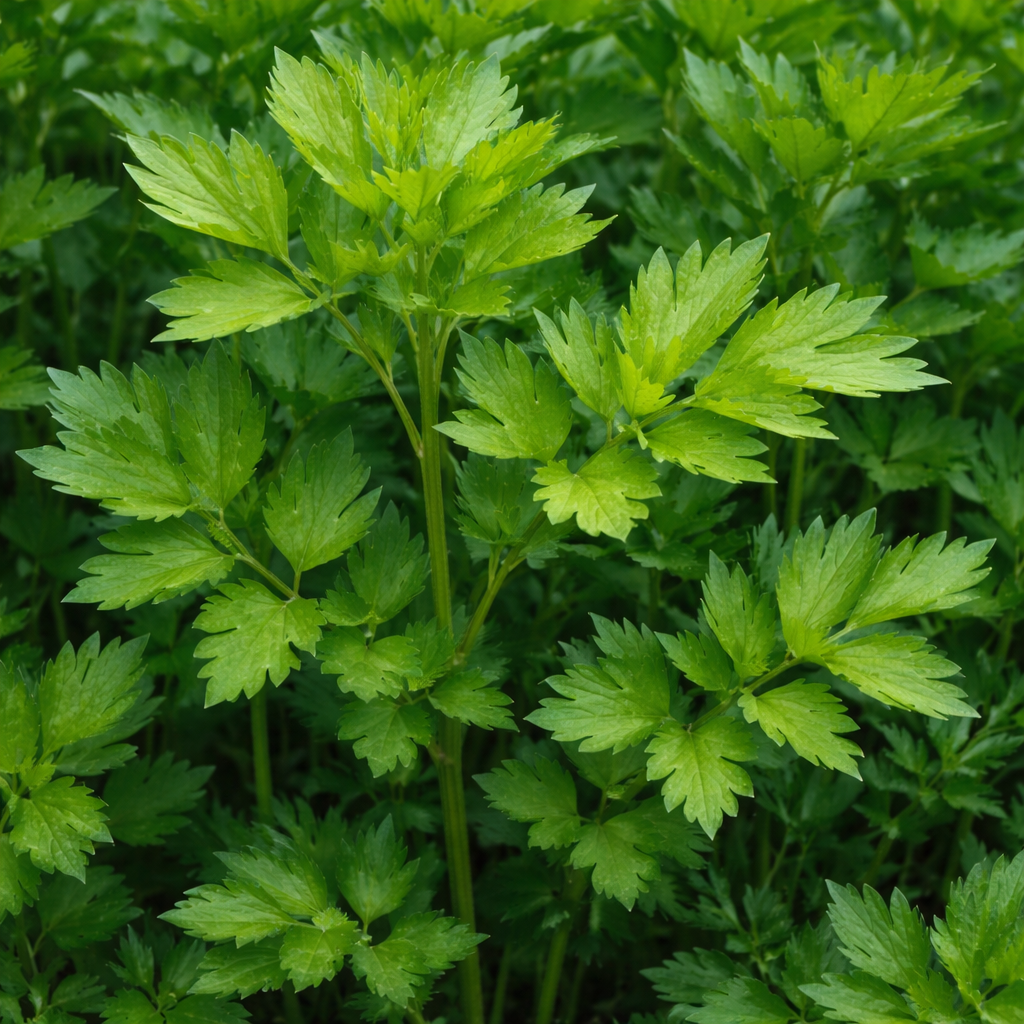 Lovage leaves