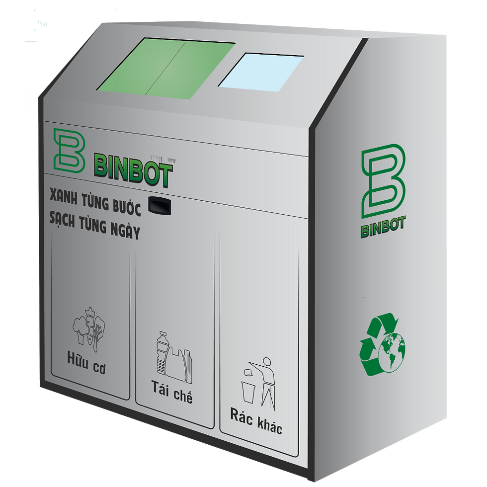 Thùng rác tự động phân loại rác BinBot giúp tiết kiệm thời gian
