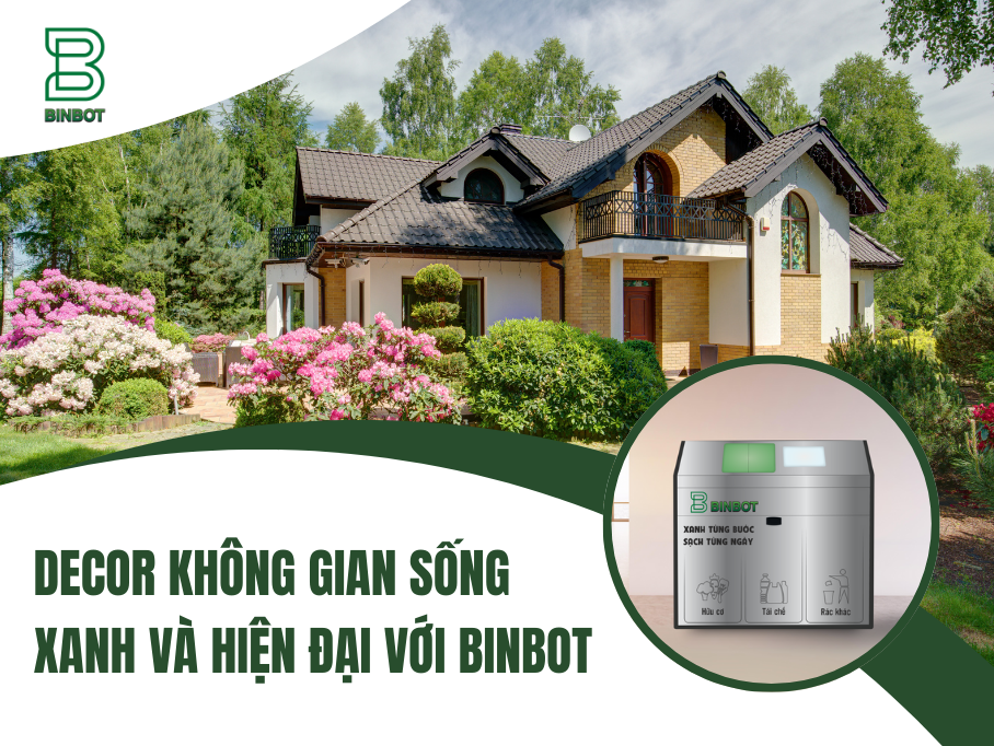 Thùng rác tự động phân loại rác BinBot giúp tiết kiệm thời gian