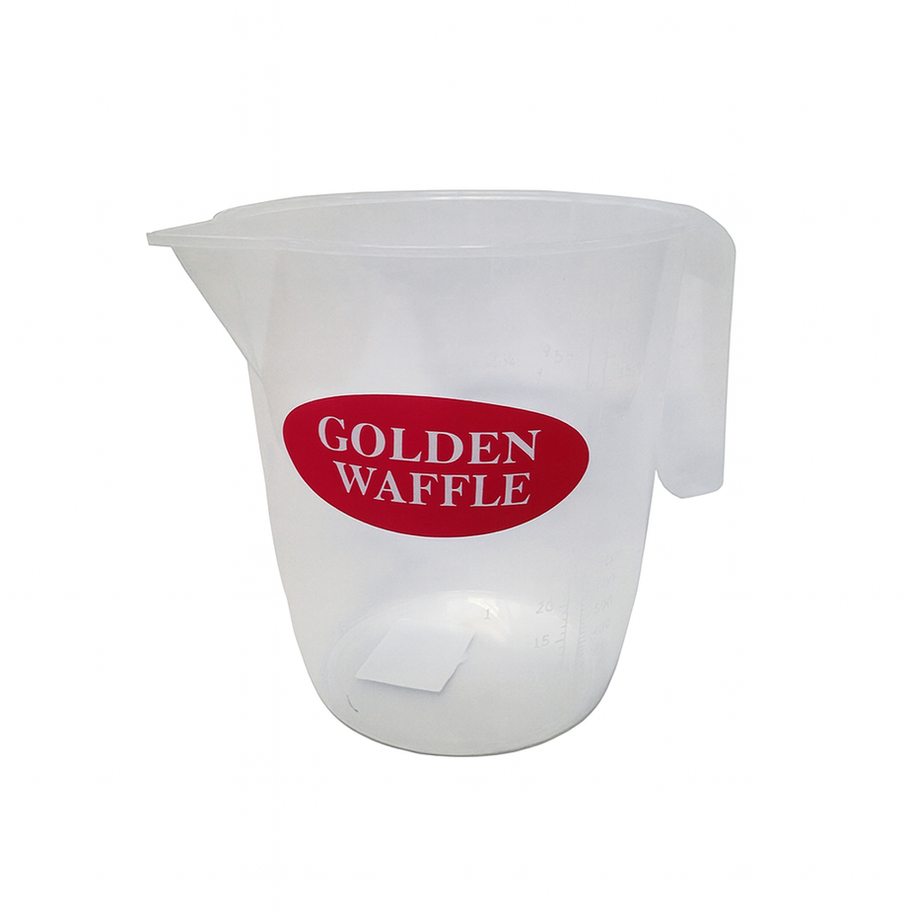 Premium 3-litre precision measuring jug by Golden Waffle for accurate mixing of waffle batter and ingredients.