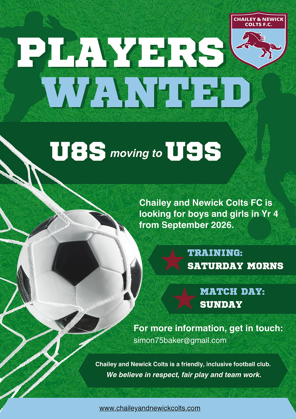 Players wanted! U8s moving to U9s