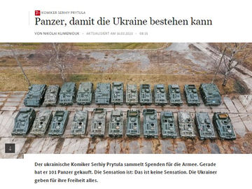 Panzer, damit die Ukraine bestehen kann