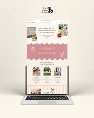 Meridian Company website on laptop screen