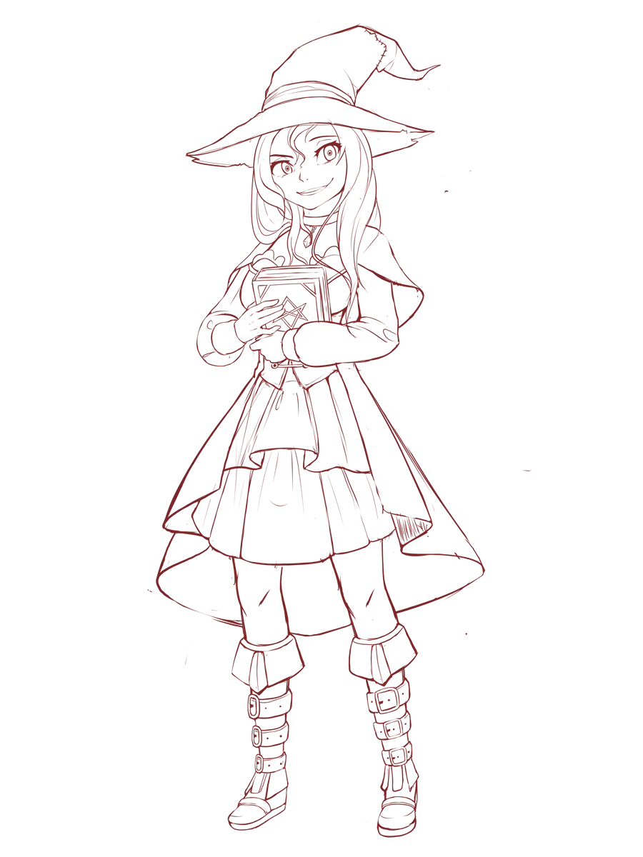Sketch of anime character