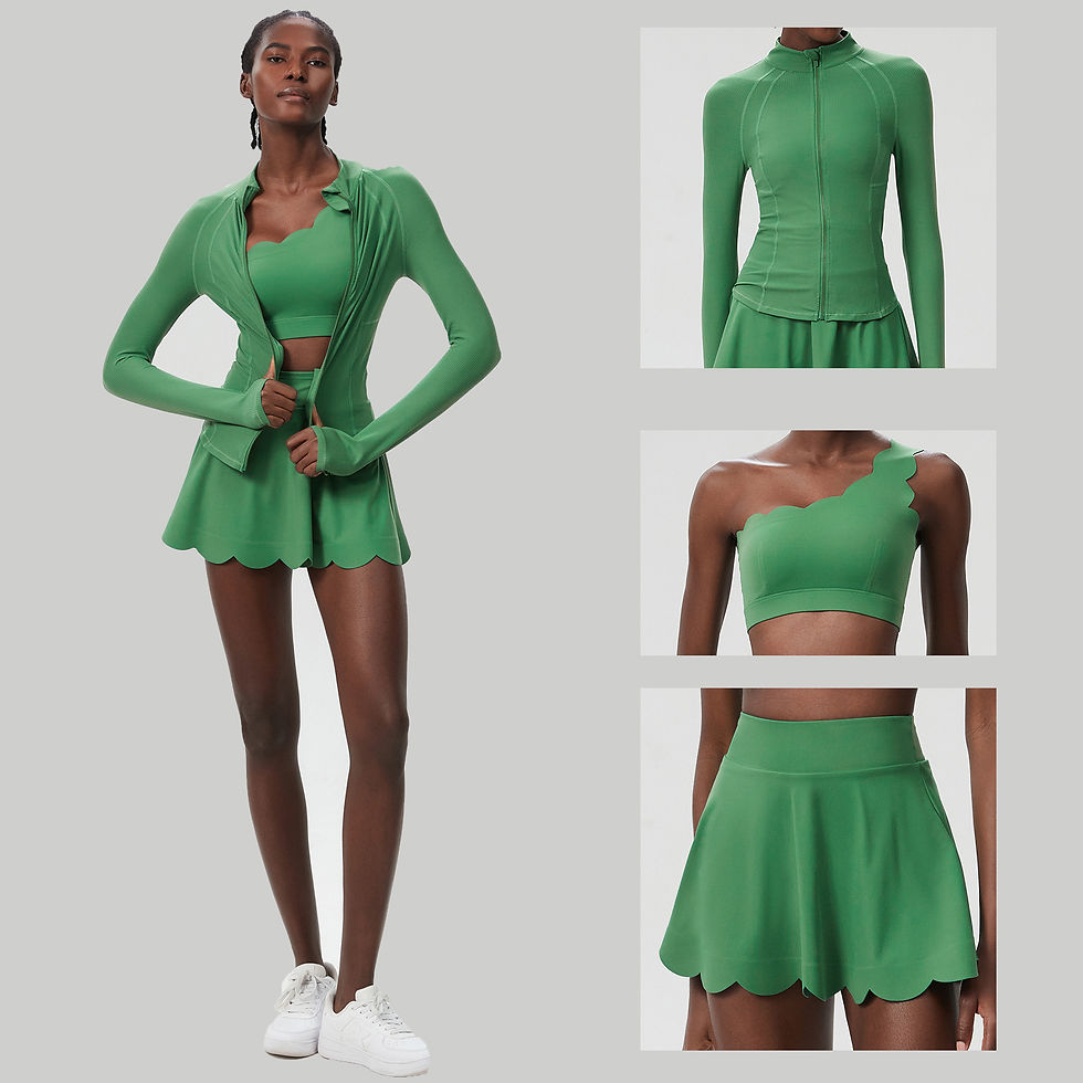 Thumbnail: 3Pcs Fitness Yoga Set Women Solid Color Gym Running Suit Breathable Quick Dry Sp