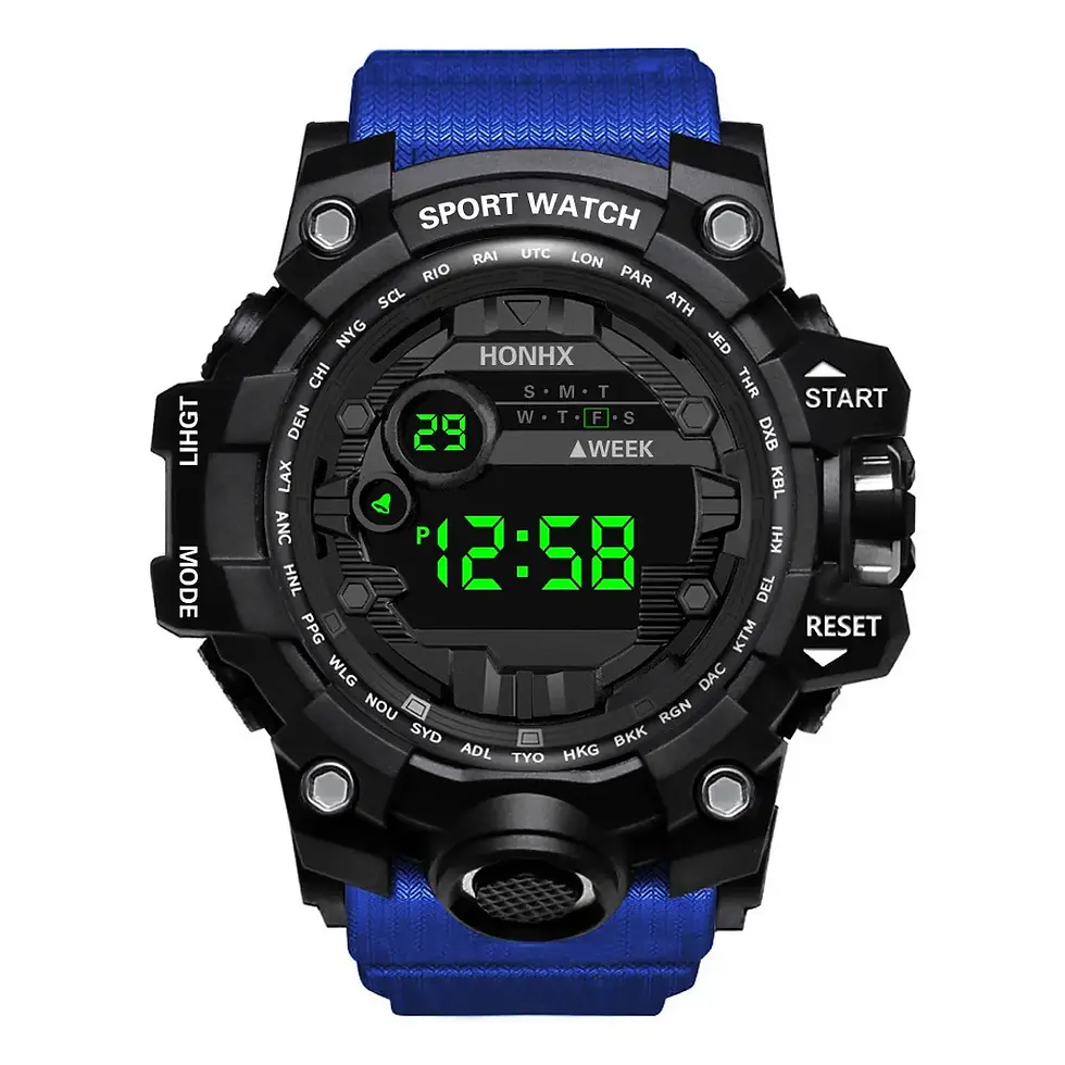 Thumbnail: Y12 Men's Watches Big Dial LED Digital Watch Multifunction Men Sports Watch Alar