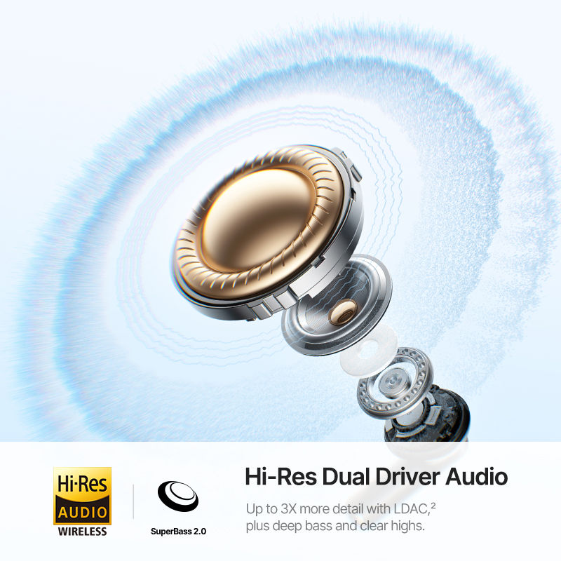 Thumbnail: Baseus Bass EP10 Ultra Wireless Earphones -55dB Noise Reduction 65Hrs Long Playt
