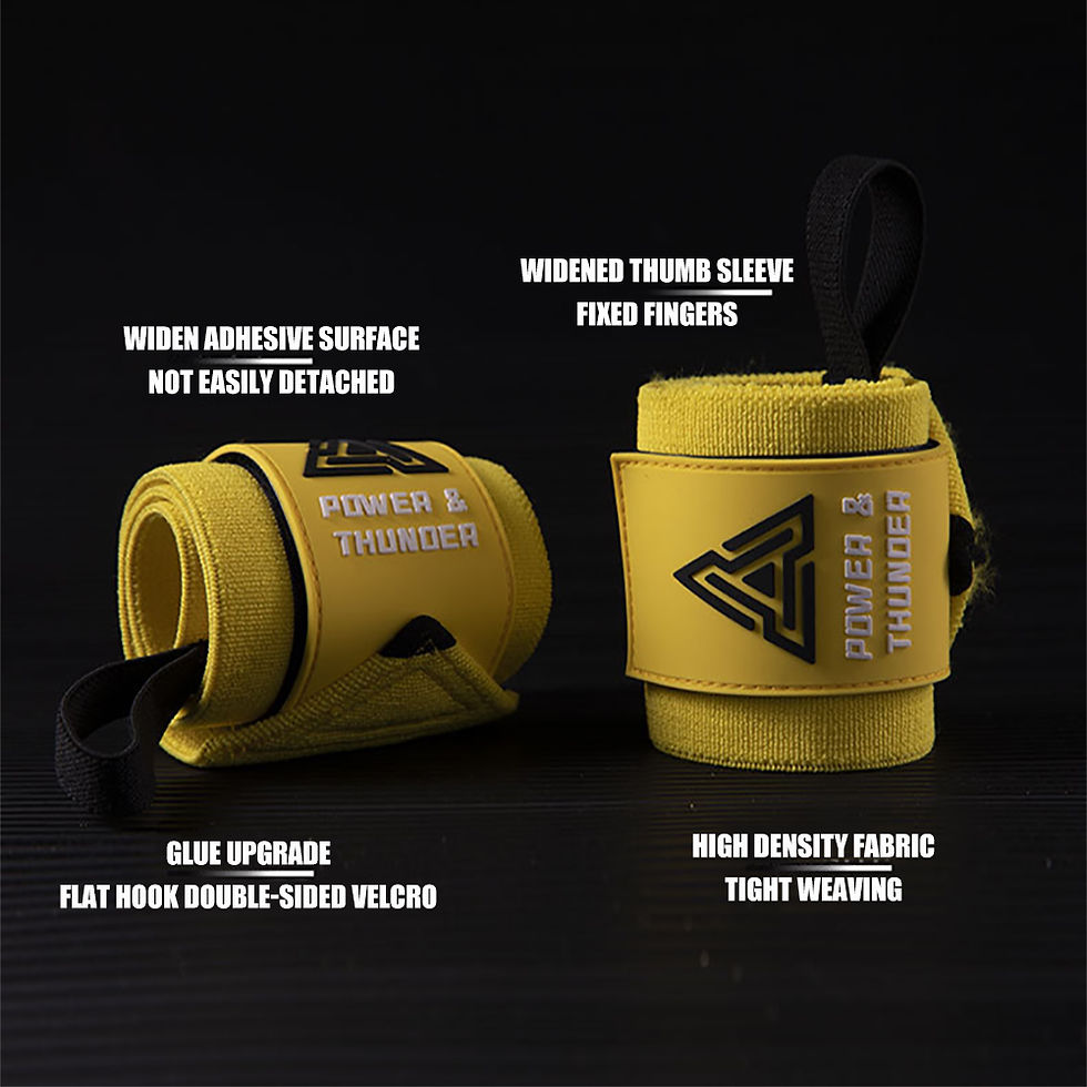 Thumbnail: 1 Pair Premium Wrist Support Fitness Wristbands Protect Your Wrist During GYM Wo