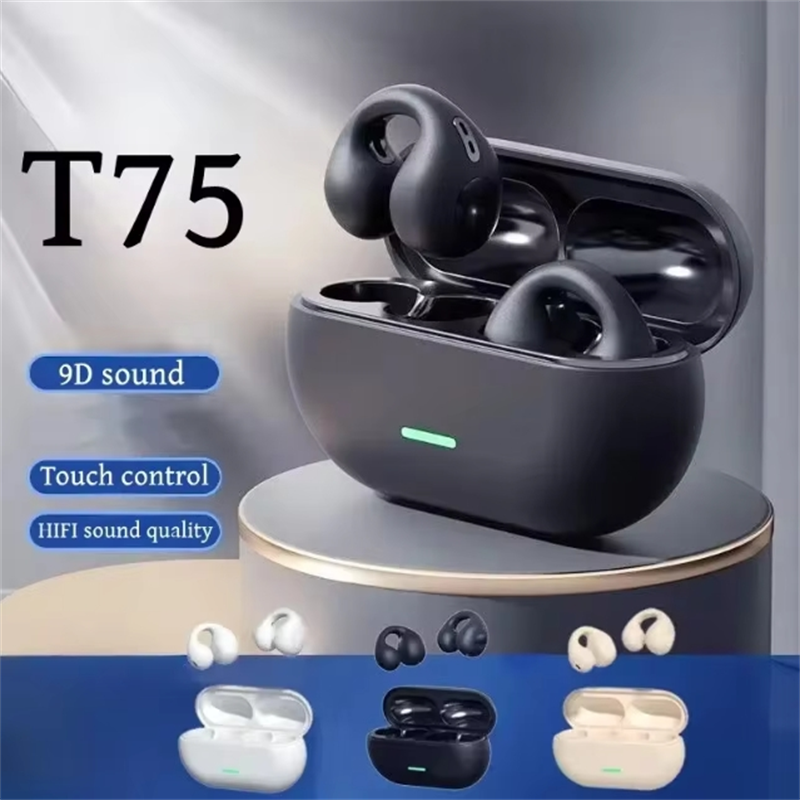 Thumbnail: T75 TWS Touch Control Wireless Headphones Bluetooth Earphones Sport Ear