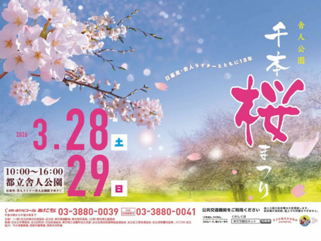 🌸【舎人公園 千本桜まつり2026】に出店します🌸