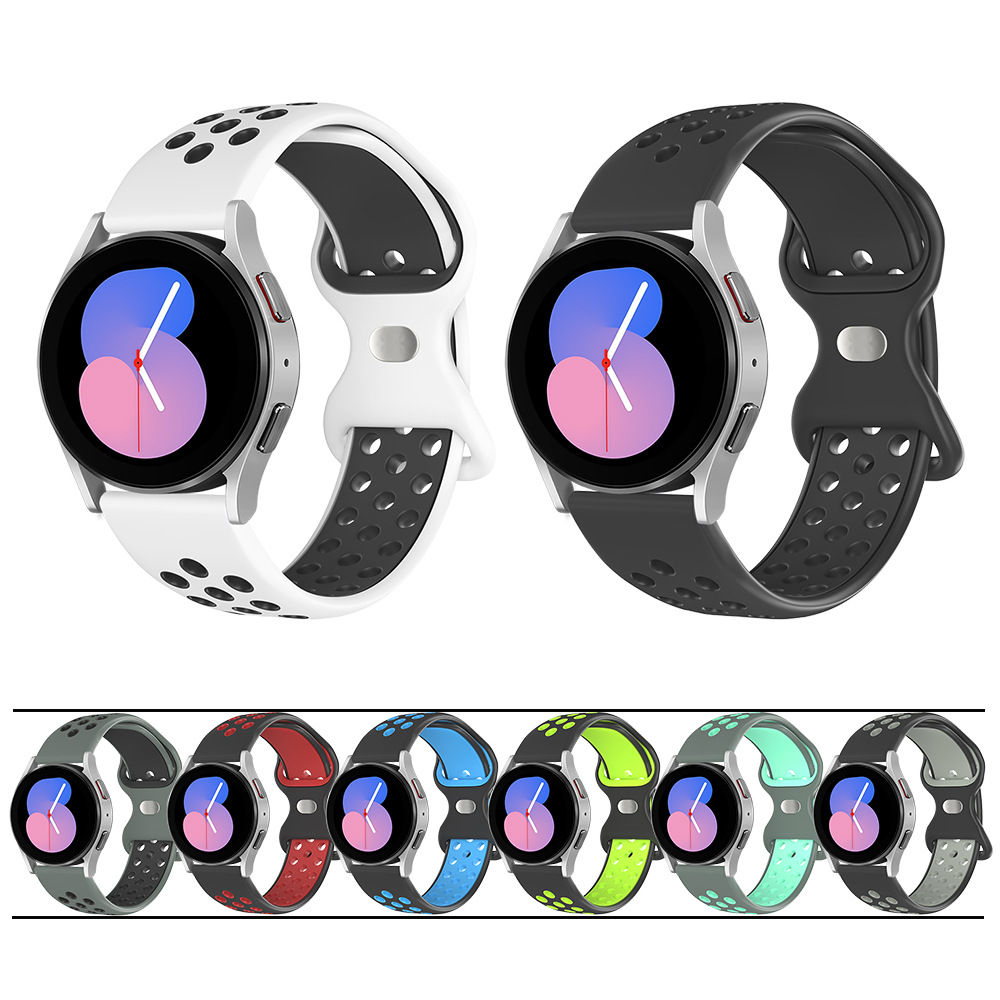 Silicone Watch Strap with Butterfly Clasp for Samsung & Huawei