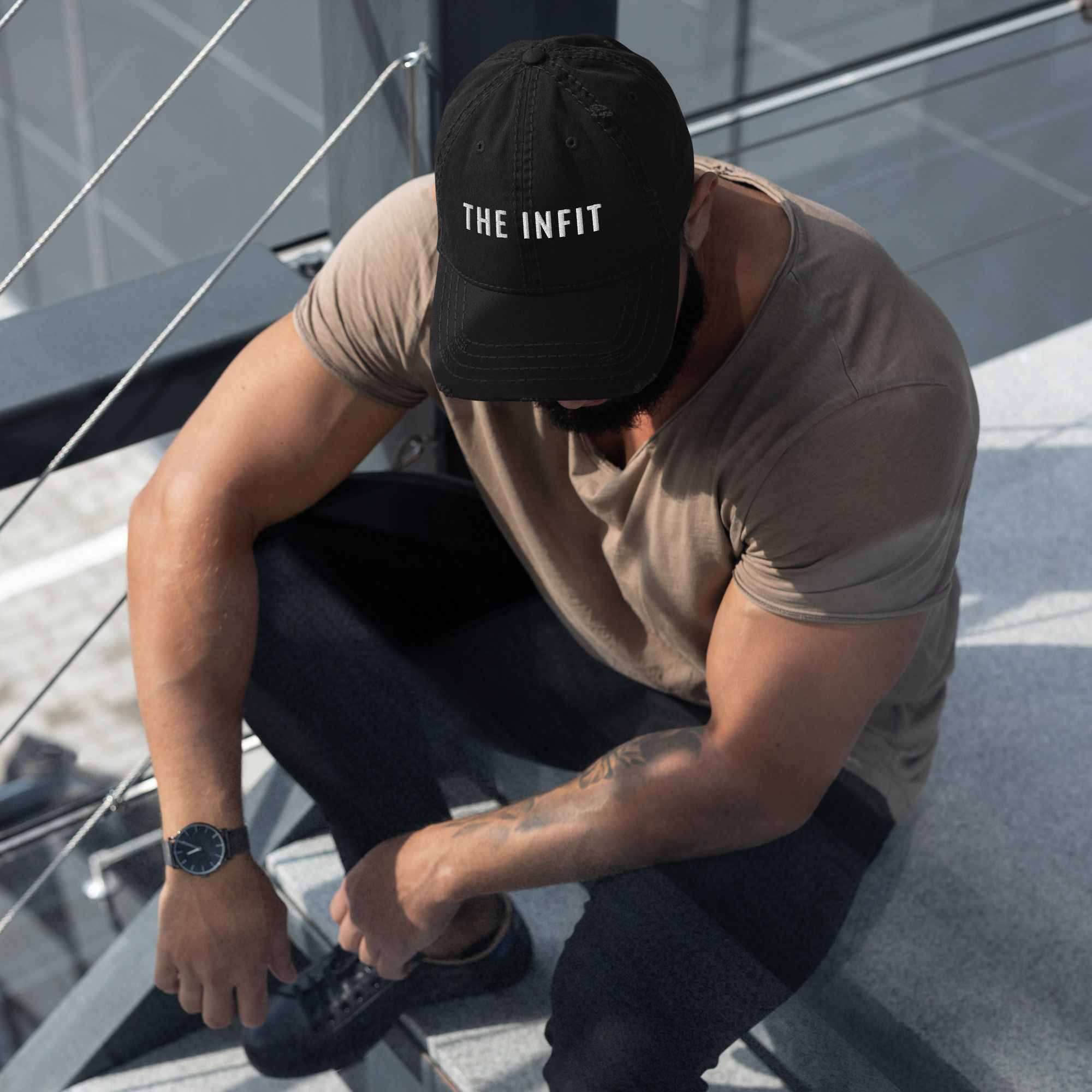 THE INFIT™ Distressed Brimmed Cap