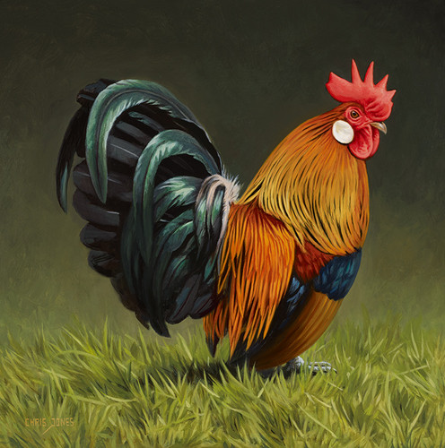 Gold Partridge Dutch Bantam | chrisjonesart