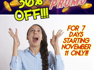 Get Lucky with our 30% Off 7-11-11 Promo!