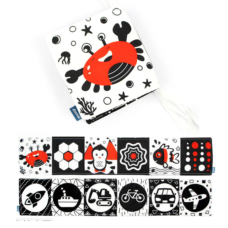 Thumbnail: Soft Baby Books 3D Touch Feel High Contrast Cloth Book Sensory Early Learning St