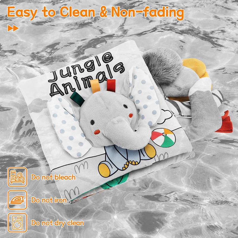 Thumbnail: Soft Baby Books 3D Touch Feel High Contrast Cloth Book Sensory Early Learning St
