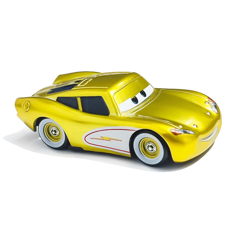 Thumbnail: Cars 3 Disney Pixar Cars Metallic Finish Gold Chrome McQueen Metal Diecast Toy C