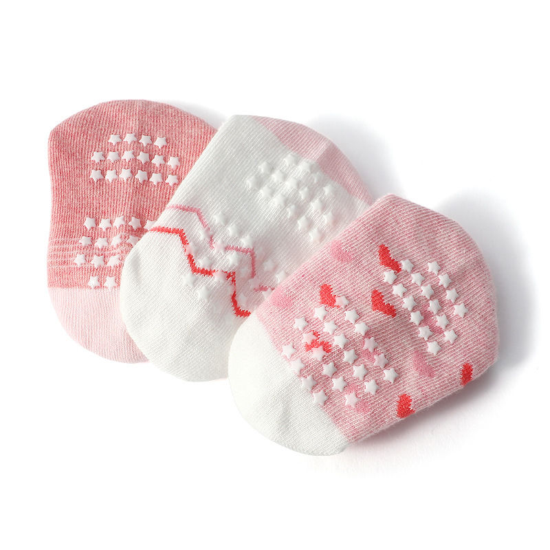 Thumbnail: 6 Pairs Girls Socks Cartoon Flower Heart Pattern Non-Slip Floor Socks for Kids B