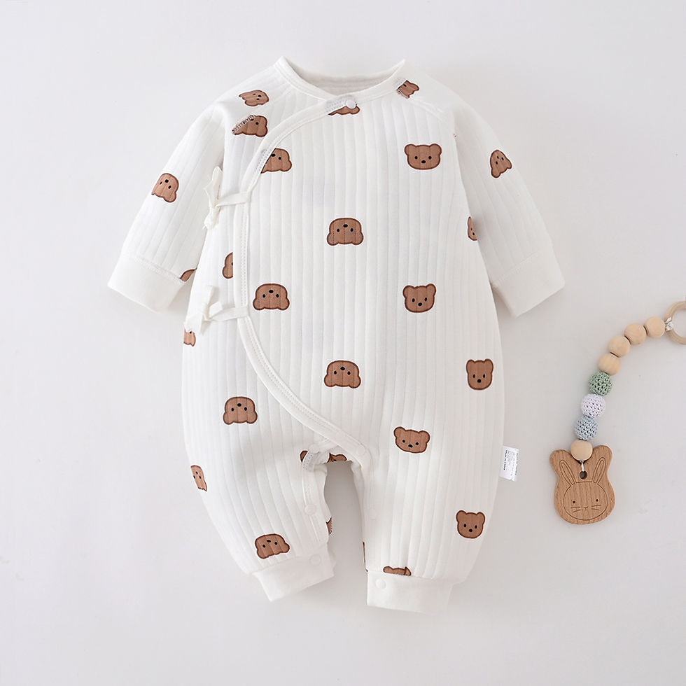 Thumbnail: Somenie Boys Girls Bodysuit Newborn Winter Onesie Clothes Cotton Toddler Home We