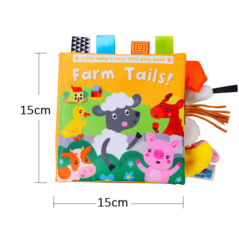 Thumbnail: Soft Baby Books 3D Touch Feel High Contrast Cloth Book Sensory Early Learning St