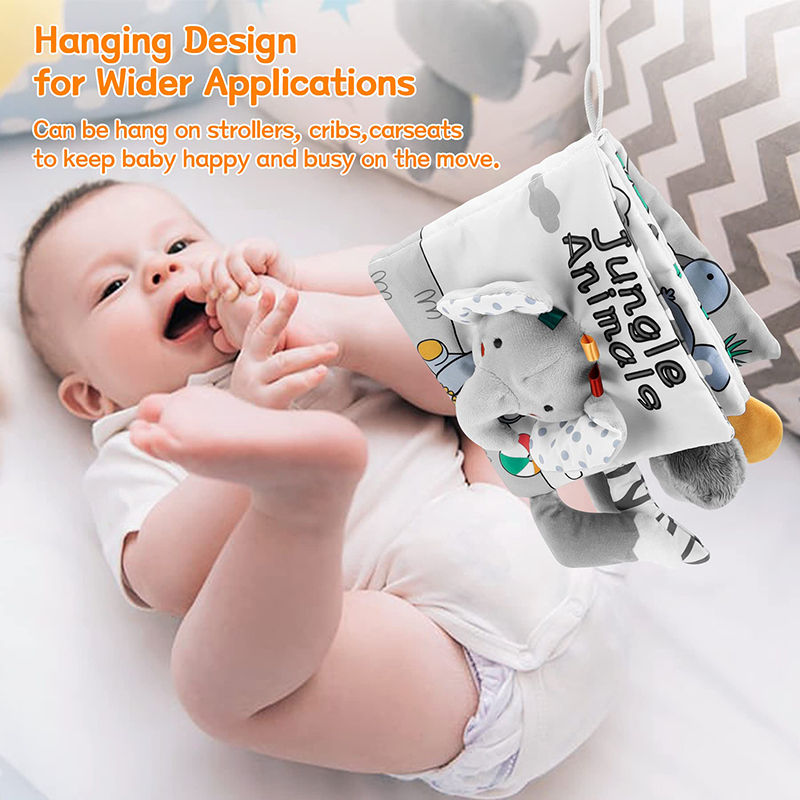 Thumbnail: Soft Baby Books 3D Touch Feel High Contrast Cloth Book Sensory Early Learning St
