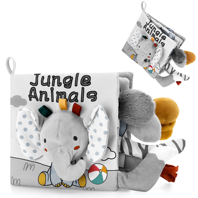 Soft Baby Books 3D Touch Feel High Contrast Cloth Book Sensory Early Learning St