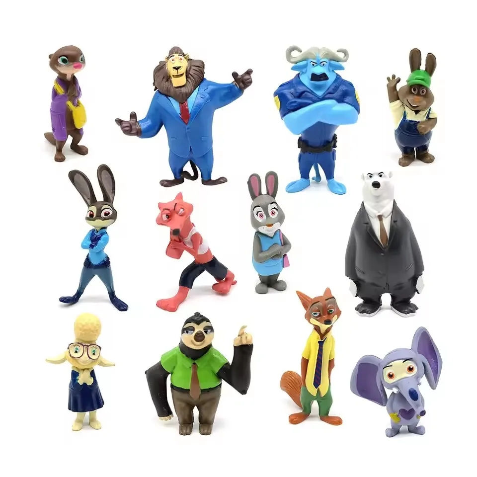 Thumbnail: New 12pcs/set Zootopia Animals Action Figure Toys Rabbit Judy Hopps Fox Nick Wil