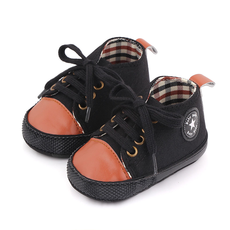 Thumbnail: New Baby Shoes Boys Girls Classic Canvas Casual Sneakers Spring Newborn First Wa