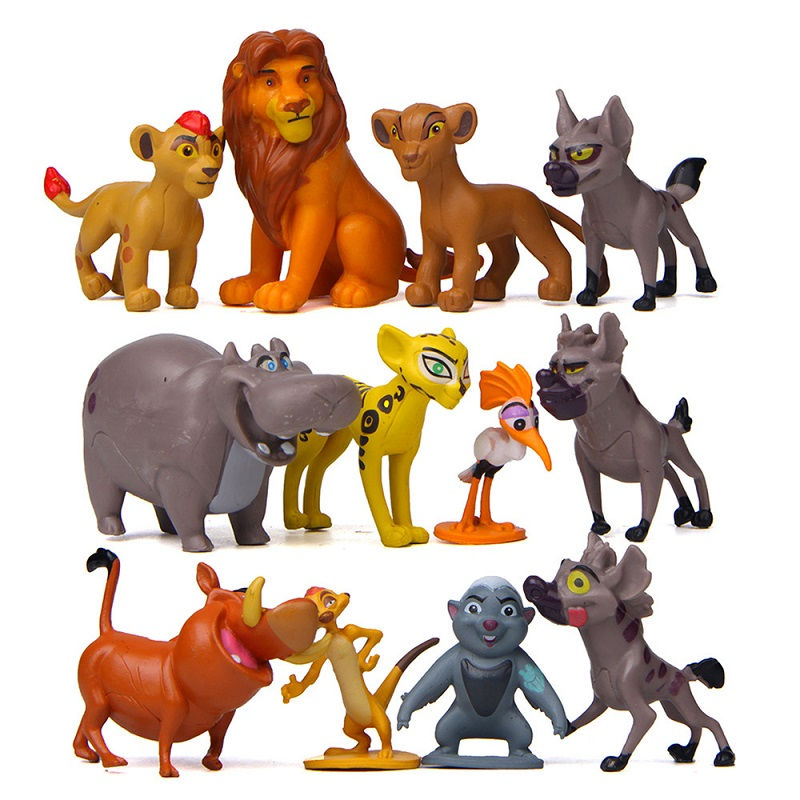 12Pcs/Set Anime Cartoon The Lion Guard King Kion Simba PVC High Quality Action F