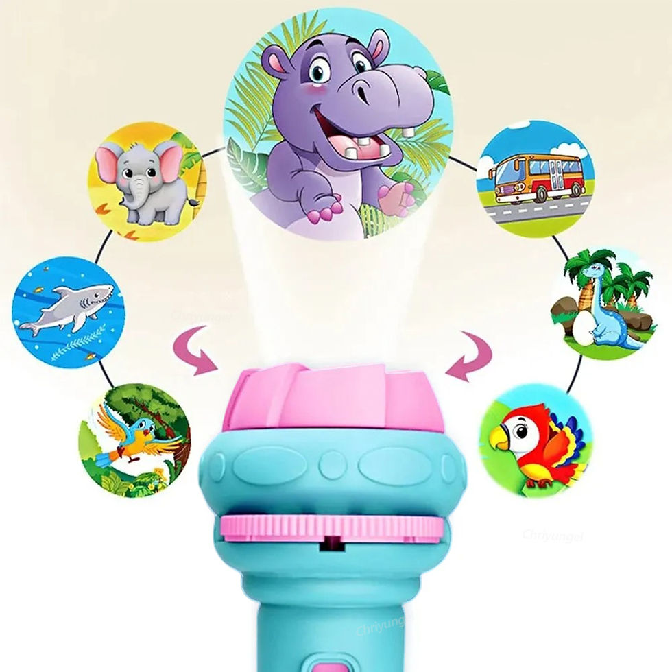 Thumbnail: Projector Flashlight for Kids 10 Cards 80 Patterns Bedtime Toys Cartoon Light Ed