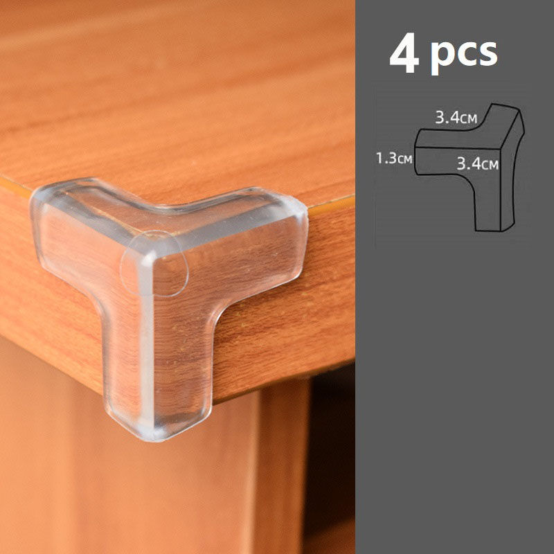 Thumbnail: 4Pcs/10PCS Children Baby Safety Silicone Protector Table Corner Edge Protection 