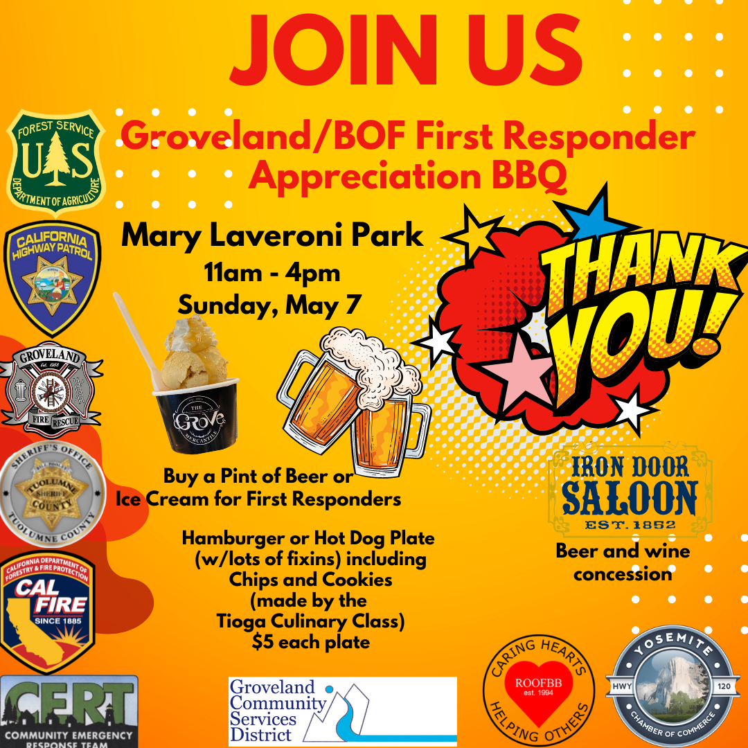 Groveland/BOF First Responder Appreciation BBQ Yosemite Chamber
