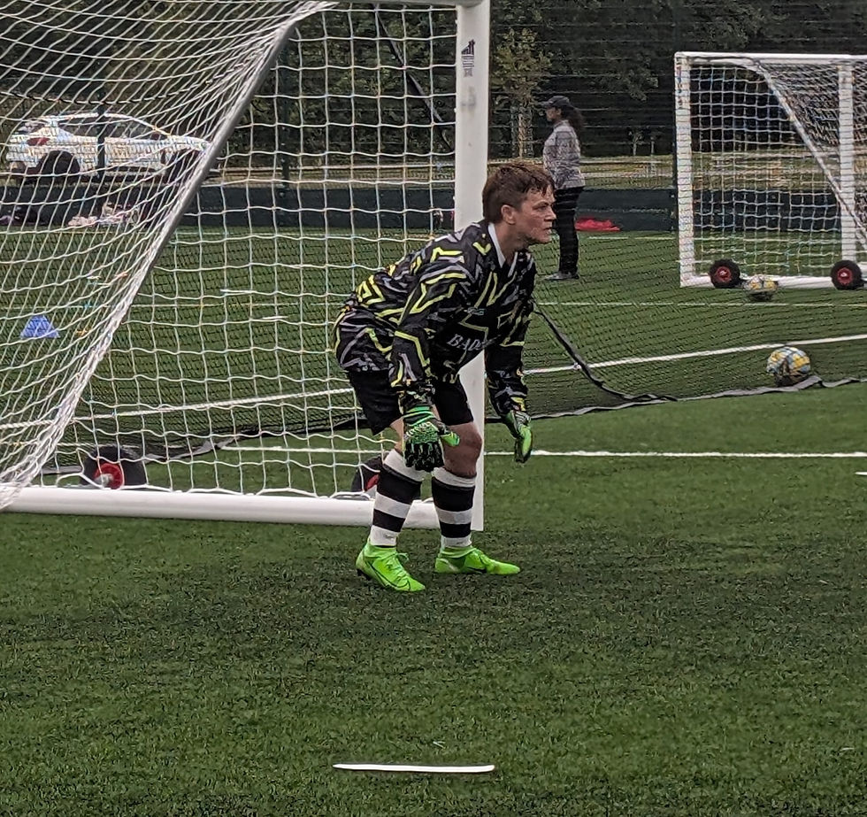 Carrie in goal for the Badgers
