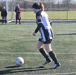 woman playing walking football