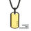 Thumbnail: INOX -  Satin Finish Black Frame Inlay 18Kt Gold IP Steel Identity Tag