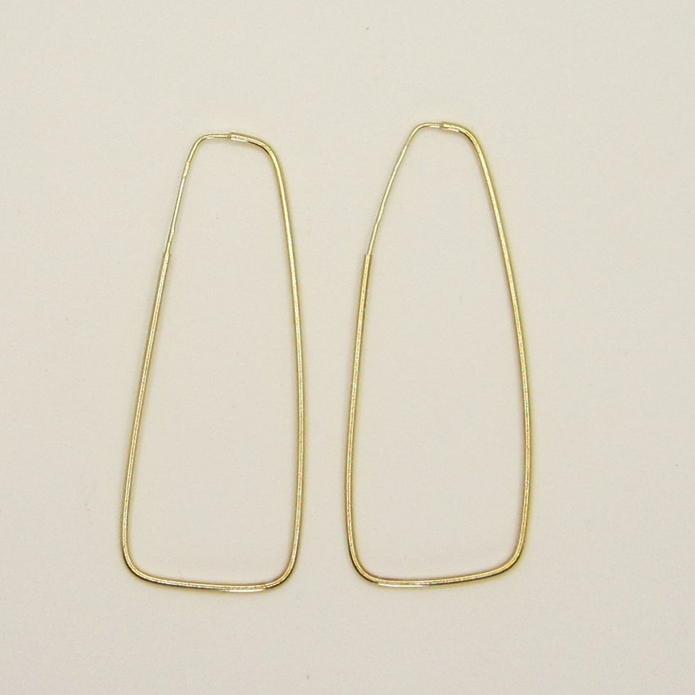 Thumbnail: Geometric Triangle Hoop Earrings - 10kt Gold