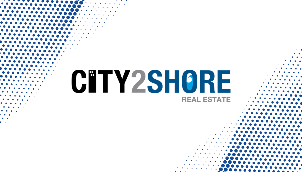 City2Shore Real Estate White Halftone Card - Horizontal