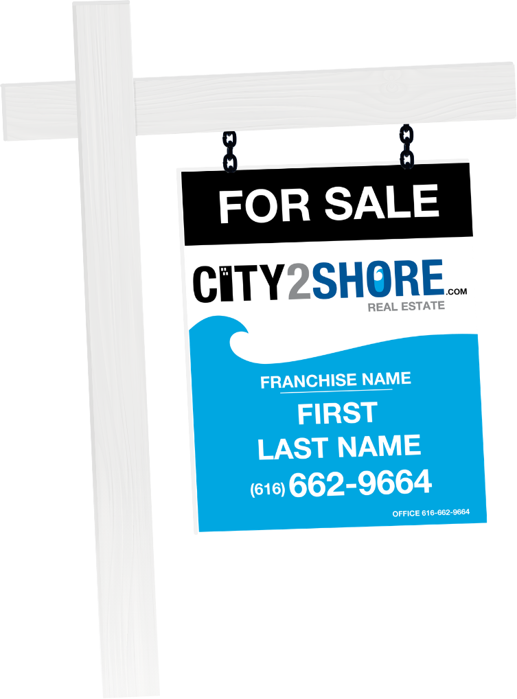 City2Shore Real Estate 24x36 Franchise Sign Example