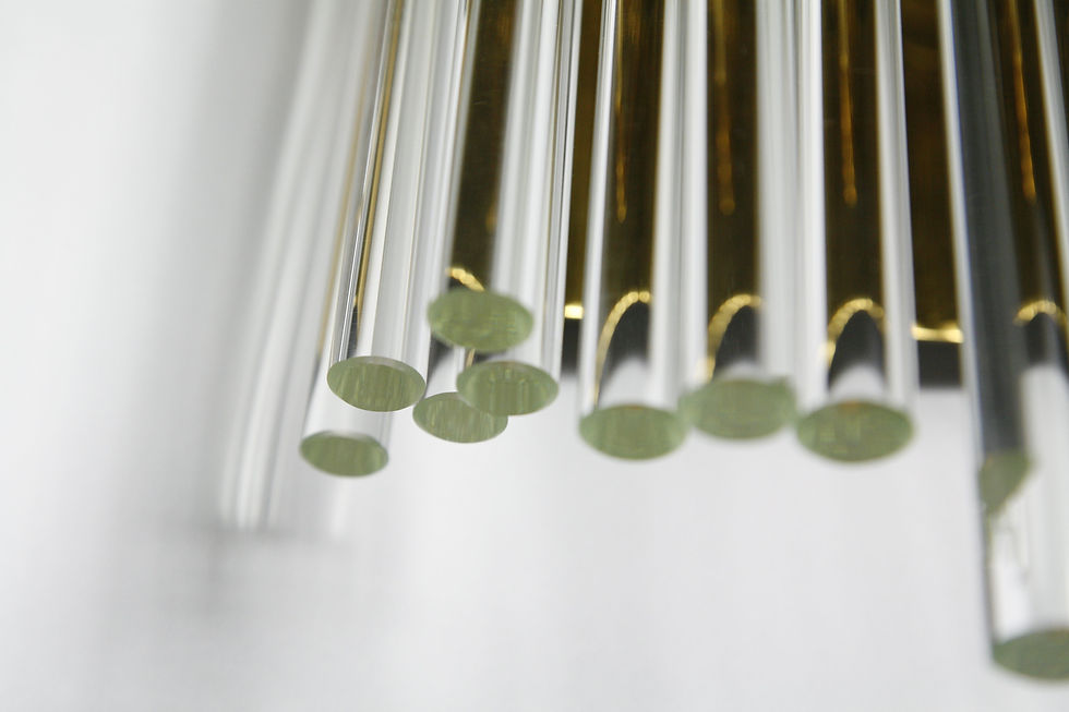 Thumbnail: Pair of Large Palwa Sconces with Thick Swarovski Crystal Rods, 1980, Germany