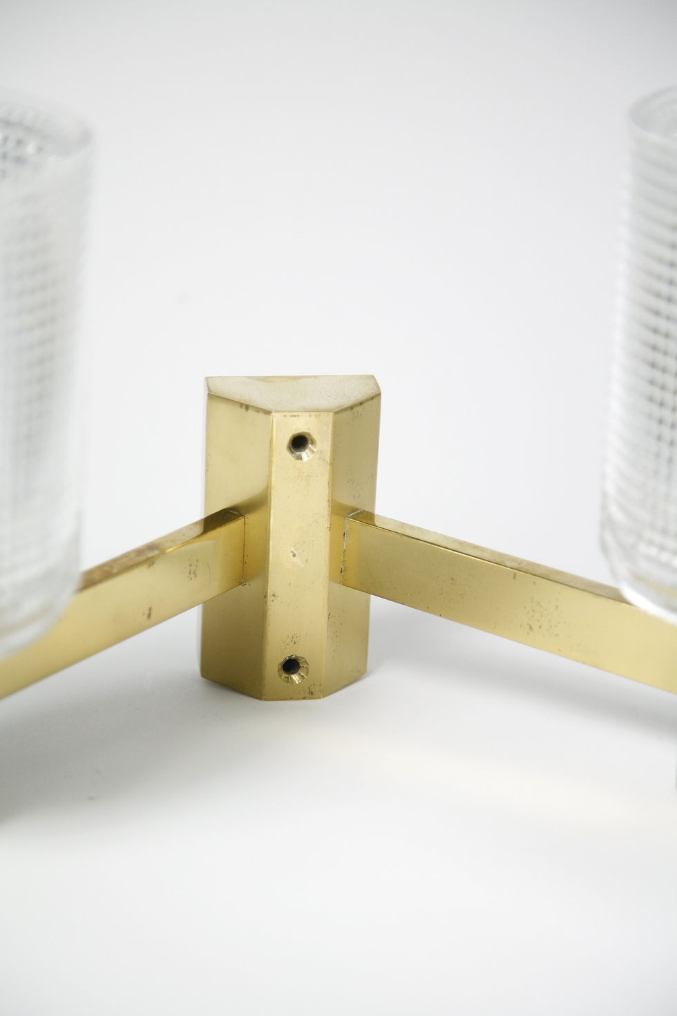 Thumbnail: Hans Agne Jakobson Two-Arm Brass Wall Lights, Sweden, 1970