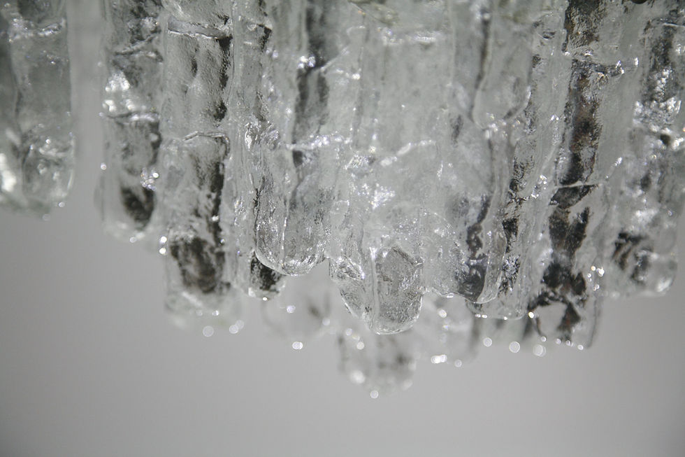 Thumbnail: Kalmar Matte Ice Glass Chandelier, 1960