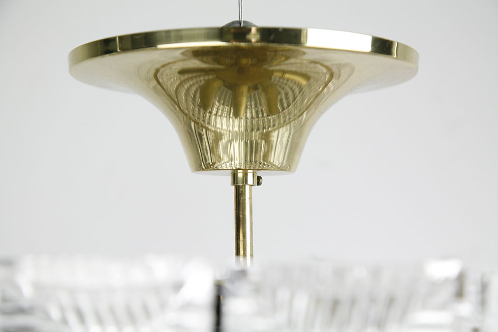 Thumbnail: Orrefors Crystal Flush Mount designed by Carl Fagerlund.