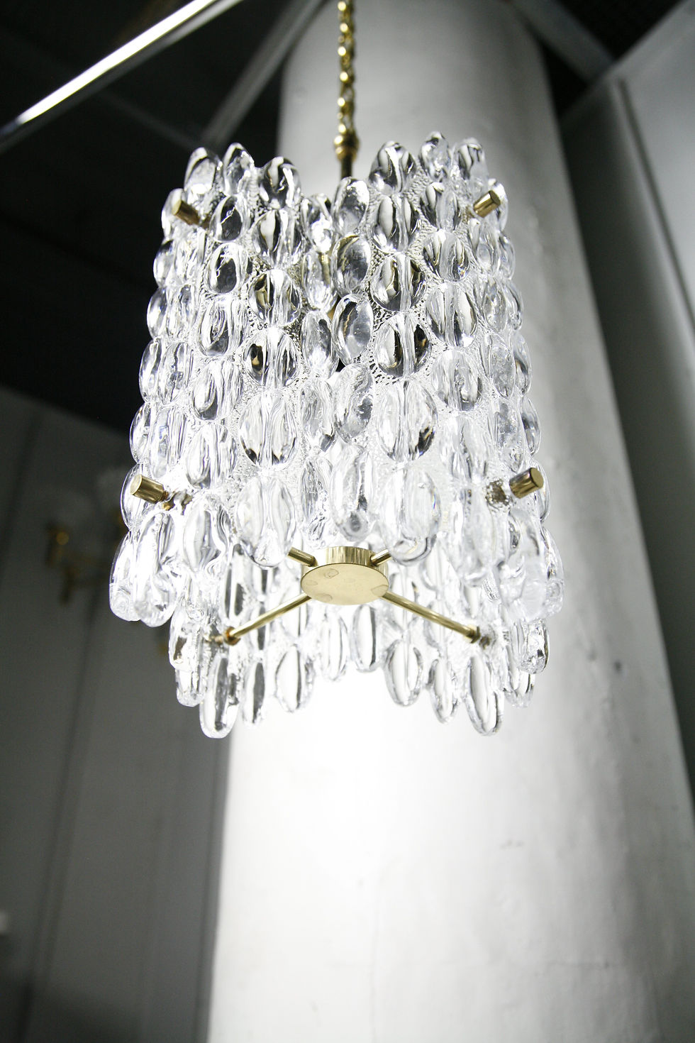 Thumbnail: Orrefors Crystal Brass Lantern