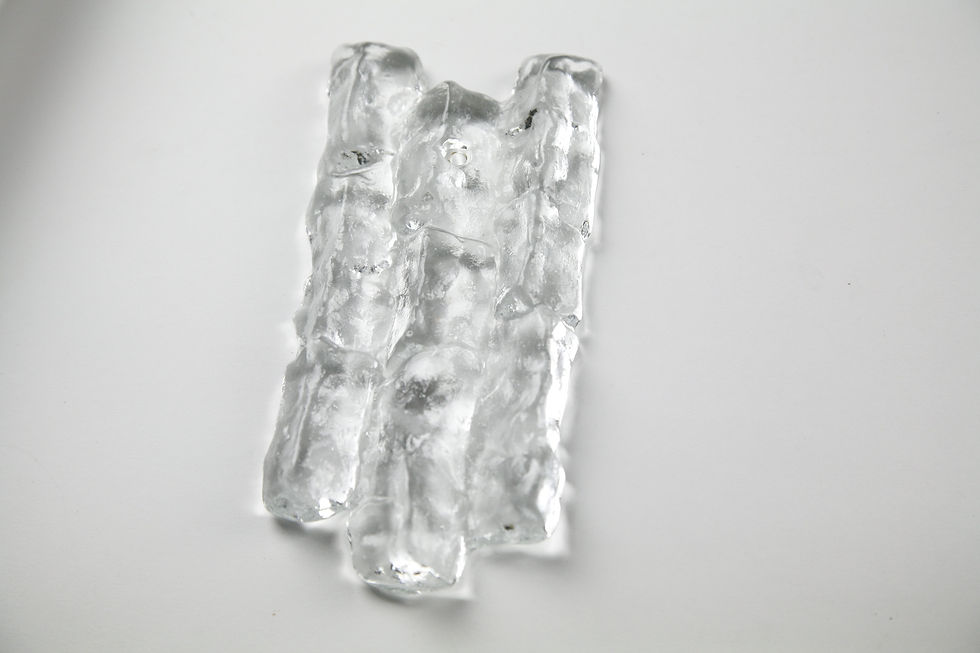 Thumbnail: Pair of Kalmar Wall Lights Ice Glass Austria 1960