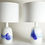 Thumbnail: Pair of White and Blue Le klint Table Lamps, Denmark, 1980