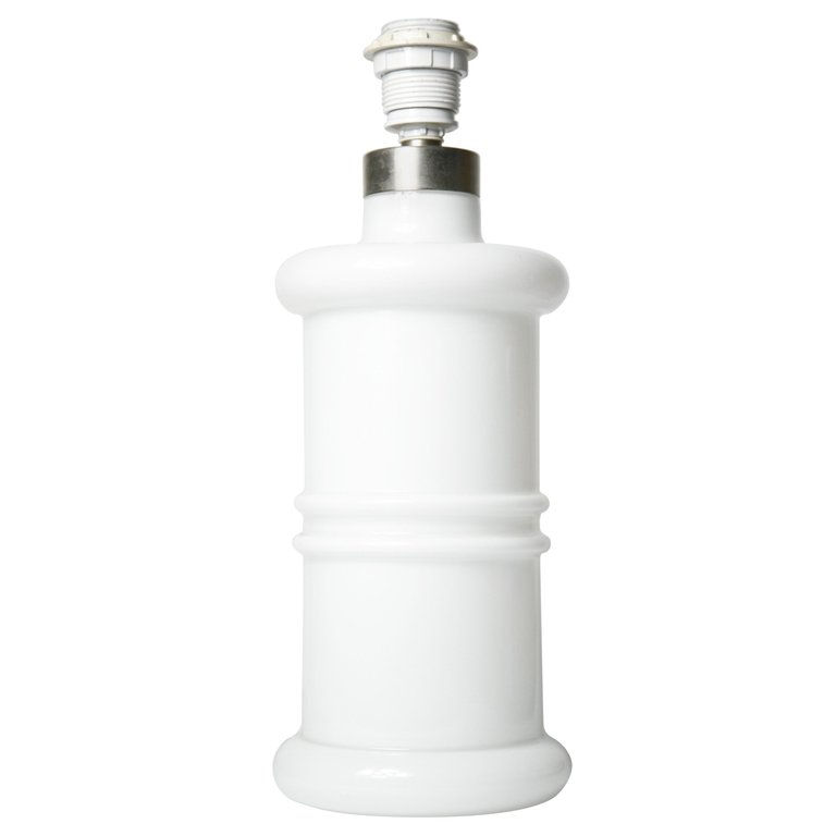 Thumbnail: Pair of white Danish opaline glass Holmegaard Lamps, 1980